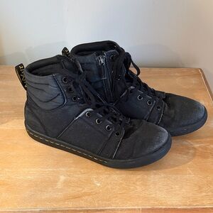 Dr. Martens Women’s Black Canvas Rozarya High-Top Sneakers